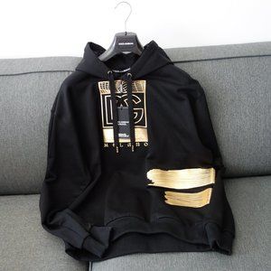 Dolce&Gabbana UNXD Realta Parallela Gold Stamp Hoodie Size 50*Extremely Limited*